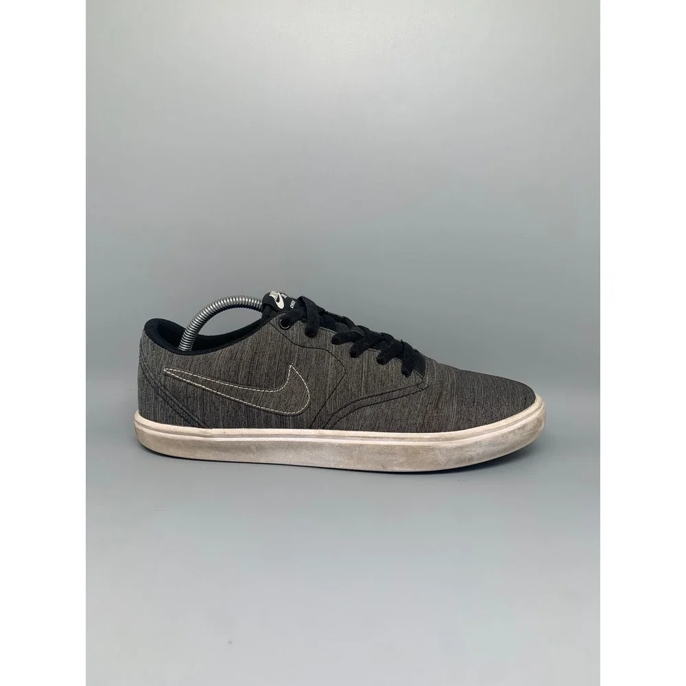 Nike SB Check Solarsoft Canvas‎ Black Shoes 844493-001 Men's Sz 10.5